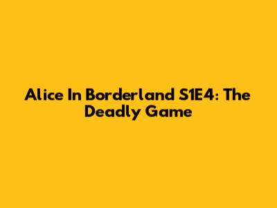 Alice In Borderland S1E4: The Deadly Game