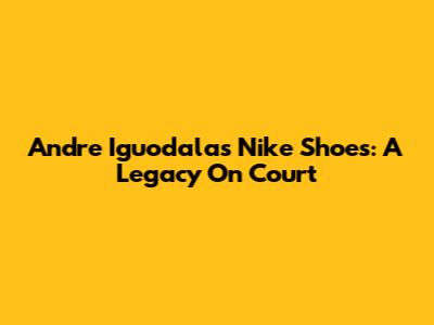 Andre Iguodala's Nike Shoes: A Legacy On Court