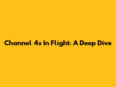 Channel 4's 'In Flight': A Deep Dive