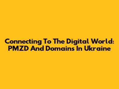 Connecting To The Digital World: PMZD And Domains In Ukraine