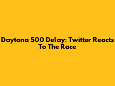 Daytona 500 Delay: Twitter Reacts To The Race