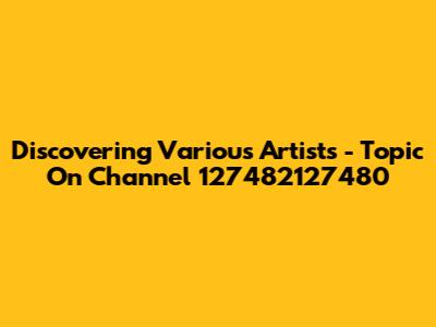 Discovering "Various Artists - Topic" On Channel 127482127480