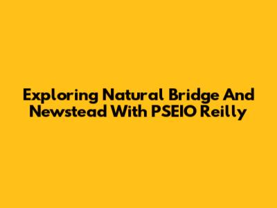 Exploring Natural Bridge And Newstead With PSEIO Reilly