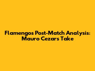Flamengo's Post-Match Analysis: Mauro Cezar's Take