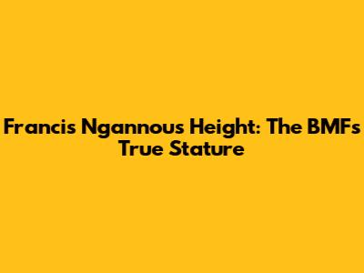 Francis Ngannou's Height: The BMF's True Stature