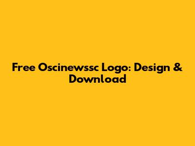 Free Oscinewssc Logo: Design & Download