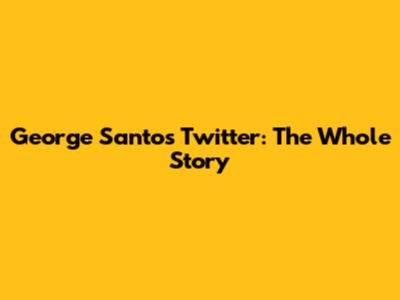 George Santos Twitter: The Whole Story