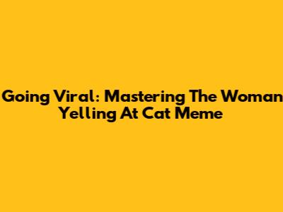 Going Viral: Mastering The 'Woman Yelling At Cat' Meme