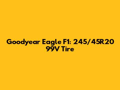 Goodyear Eagle F1: 245/45R20 99V Tire