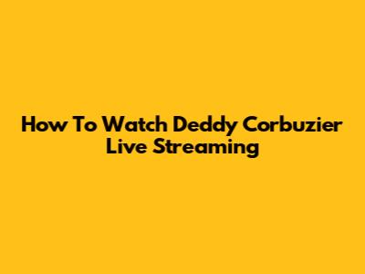 How To Watch Deddy Corbuzier Live Streaming