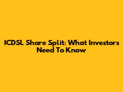 ICDSL Share Split: What Investors Need To Know