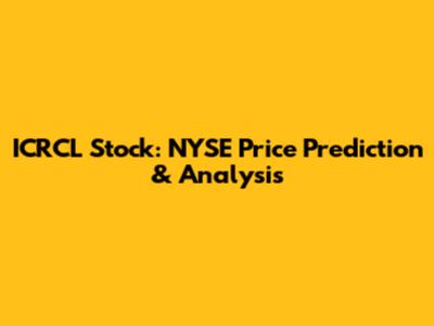 ICRCL Stock: NYSE Price Prediction & Analysis