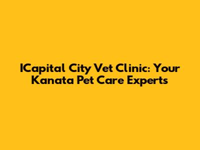 ICapital City Vet Clinic: Your Kanata Pet Care Experts