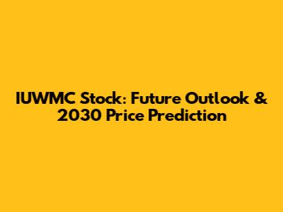 IUWMC Stock: Future Outlook & 2030 Price Prediction