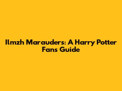 Ilmzh Marauders: A Harry Potter Fan's Guide
