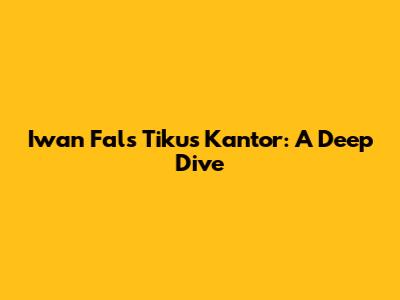 Iwan Fals' "Tikus Kantor": A Deep Dive