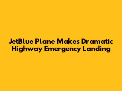 JetBlue Plane Makes Dramatic Highway Emergency Landing