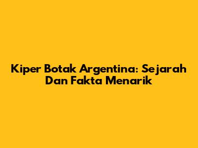 Kiper Botak Argentina: Sejarah Dan Fakta Menarik