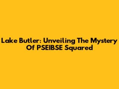 Lake Butler: Unveiling The Mystery Of PSEIBSE Squared
