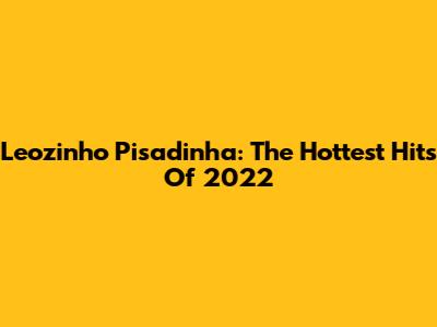 Leozinho Pisadinha: The Hottest Hits Of 2022