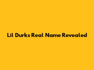 Lil Durk's Real Name Revealed