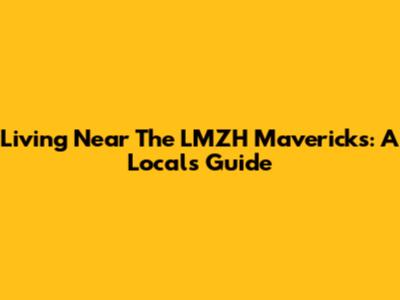 Living Near The LMZH Mavericks: A Local's Guide