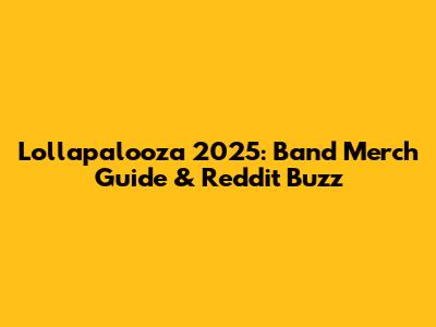Lollapalooza 2025: Band Merch Guide & Reddit Buzz