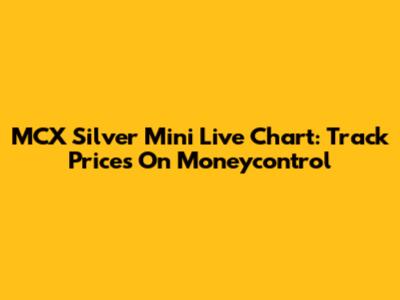 MCX Silver Mini Live Chart: Track Prices On Moneycontrol