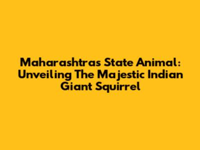 Maharashtra's State Animal: Unveiling The Majestic Indian Giant Squirrel