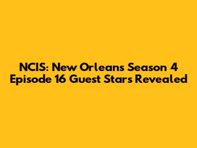 NCIS: New Orleans Season 4 Episode 16 Guest Stars Revealed
