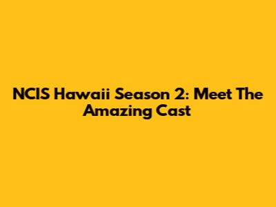 NCIS Hawaii Season 2: Meet The Amazing Cast