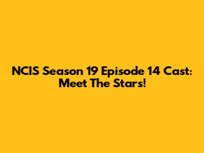 NCIS Season 19 Episode 14 Cast: Meet The Stars!