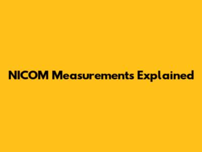 NICOM Measurements Explained