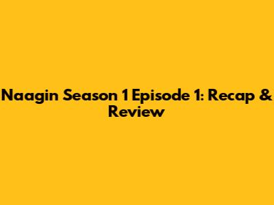 Naagin Season 1 Episode 1: Recap & Review