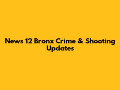 News 12 Bronx Crime & Shooting Updates