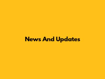 News And Updates