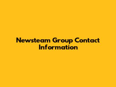Newsteam Group Contact Information
