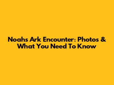 Noah's Ark Encounter: Photos & What You Need To Know