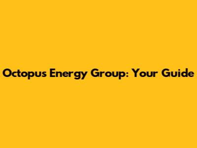 Octopus Energy Group: Your Guide