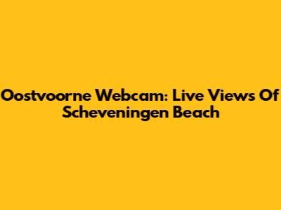 Oostvoorne Webcam: Live Views Of Scheveningen Beach