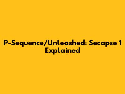 P-Sequence/Unleashed: Secapse 1 Explained