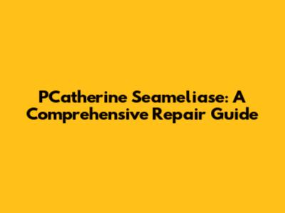 PCatherine Seameliase: A Comprehensive Repair Guide