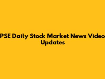 PSE Daily Stock Market News Video Updates
