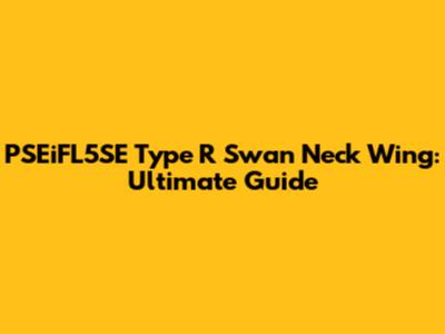 PSEiFL5SE Type R Swan Neck Wing: Ultimate Guide