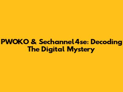 PWOKO & Sechannel4se: Decoding The Digital Mystery