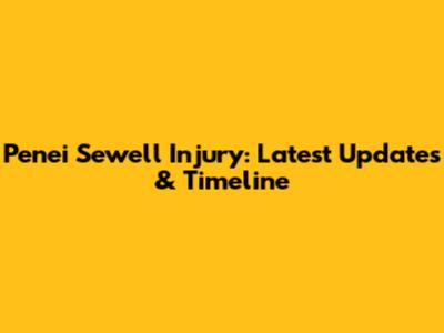 Penei Sewell Injury: Latest Updates & Timeline