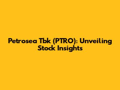 Petrosea Tbk (PTRO): Unveiling Stock Insights