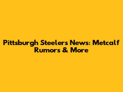 Pittsburgh Steelers News: Metcalf Rumors & More