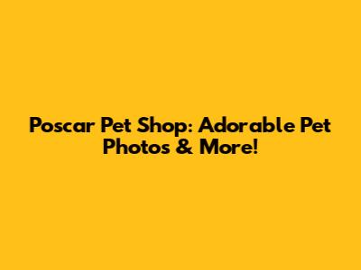 Poscar Pet Shop: Adorable Pet Photos & More!