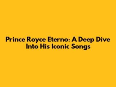 Prince Royce Eterno: A Deep Dive Into His Iconic Songs